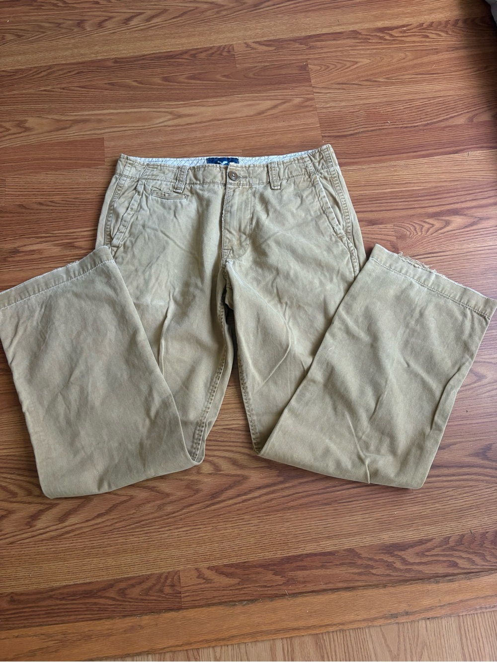 Men's Khaki Casual Chino Pants - Beige